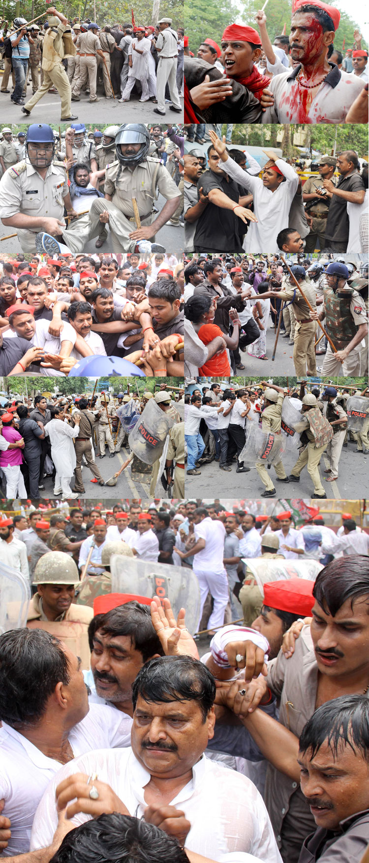 लखनऊ में लाठीचार्ज/lathicharge in lucknow