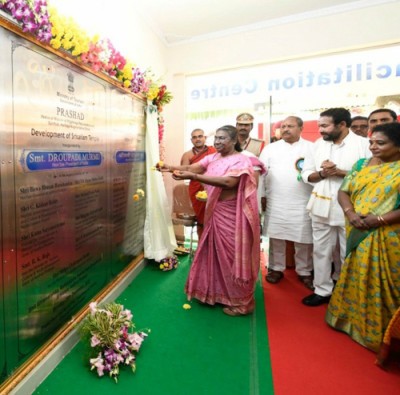 the president inaugurated the development project of the temple