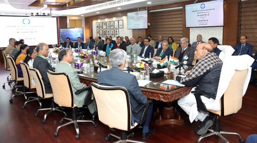 defense minister interaction with the drdo senior scientists and officials