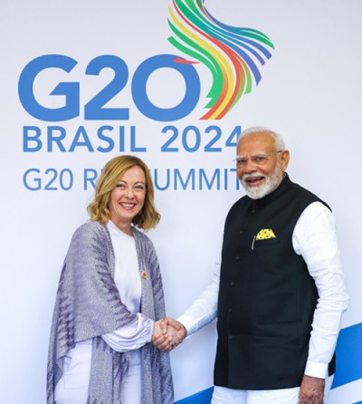 meeting of narendra modi and georgia meloni