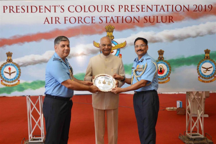 presentation of colors to air force station hakimpet and sulur