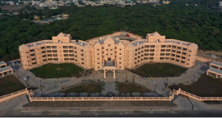 pm narendra modi inaugurating a new circuit house at somnath