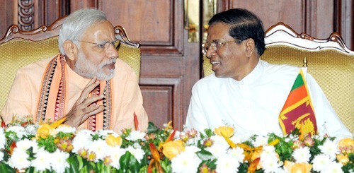 pm narendra modi and president maitripala sirisena