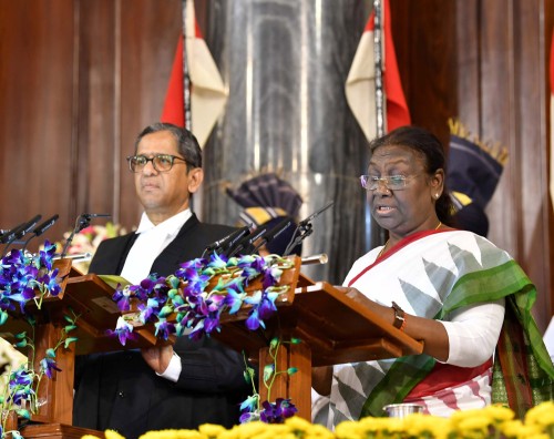 draupadi murmu takes oath as the 15th president of india