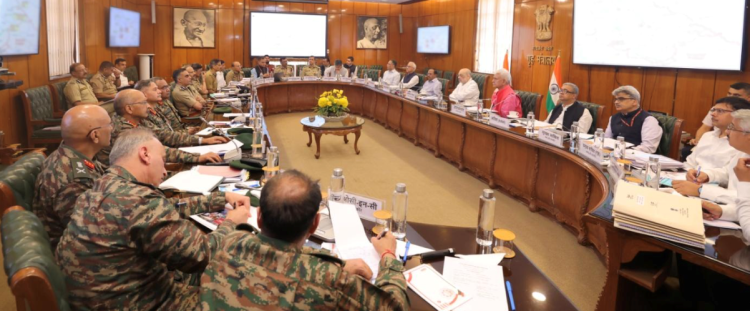 home minister held a high-level review meeting on security and facilities in kashmir