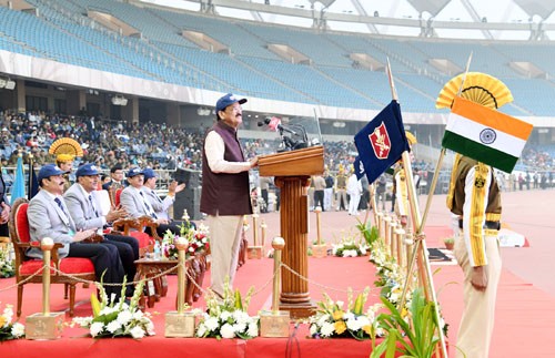 m. venkaiah naidu addressing the all india police athletic championship