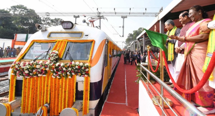 president flags off new trains in odisha