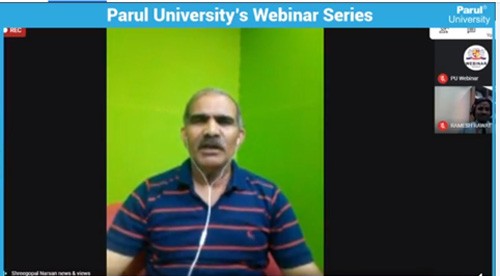 shrigopal narsan: parul university vadodara webinar on kumbh of haridwar