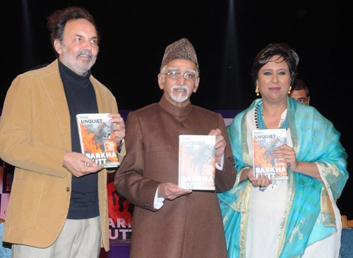 hamid ansari releasing the book written by ms. barkha dutt