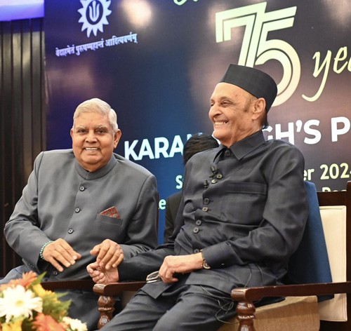 vice president jagdeep dhankhar and dr. karan singh