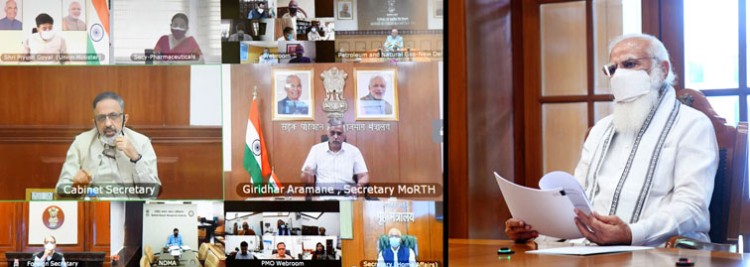 narendra modi holds a high-level meeting on oxygen supply and availability