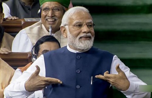 pm narendra modi in parliament