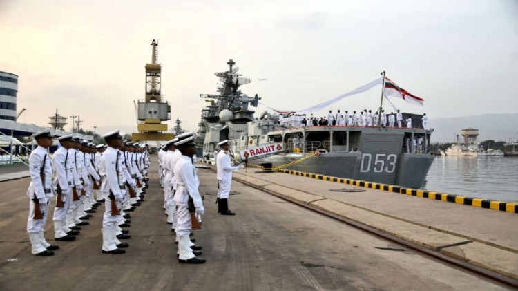 innovative farewell from ins ranjit's navy