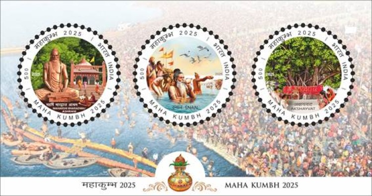 postage stamps and souvenir sheets on maha kumbh