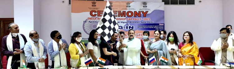 flagged off indo-russia friendship car rally