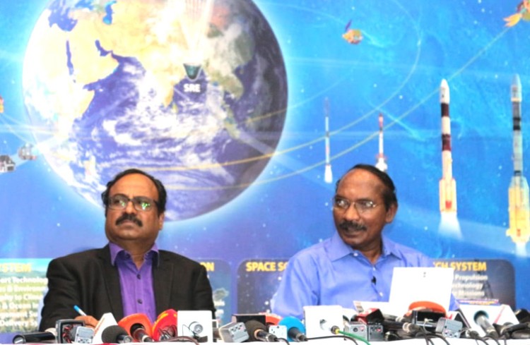 press conference held at isro headquarters in bangalore