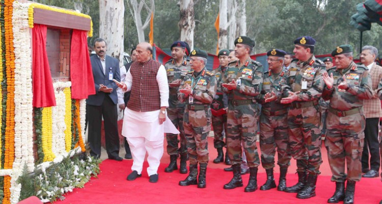 foundation stone of new army building in delhi cantt