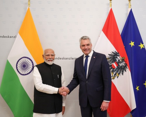 pm narendra modi and chancellor of austria