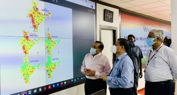 dr. jitendra singh visits mausam bhavan reviews monsoon trends at imd headquarters