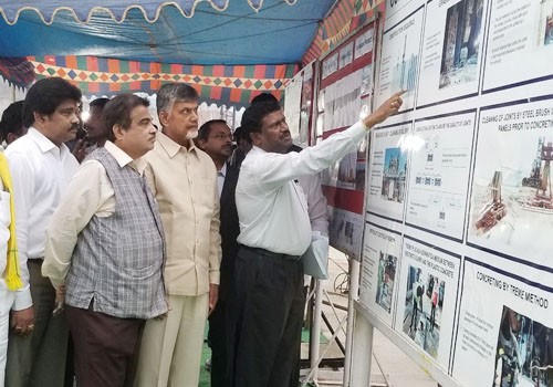 nitin gadkari's polavaram dam tour