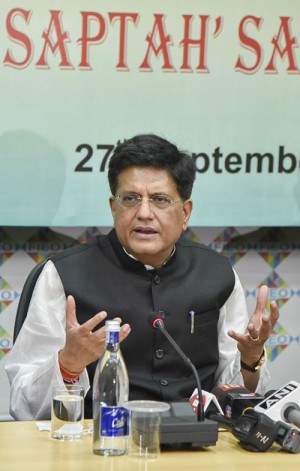 union minister of commerce and industry piyush goyal