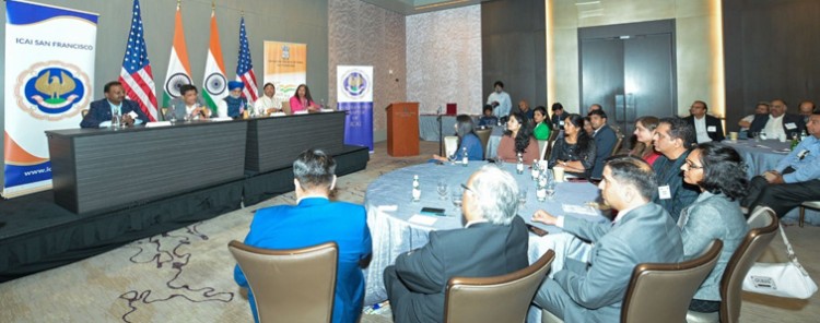 piyush goyal addressed icai officials in san francisco