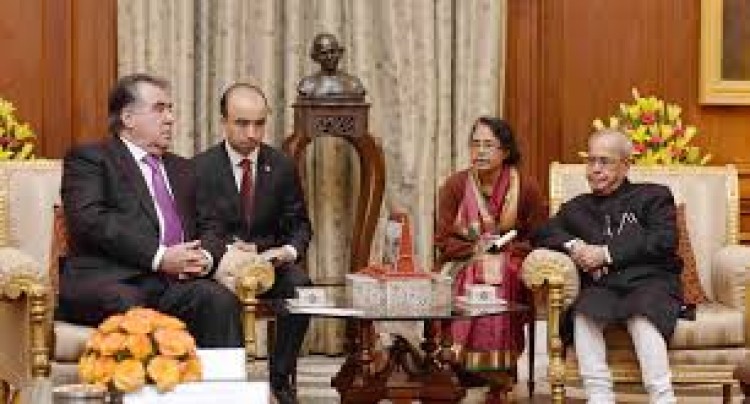 emomali rahmon calling on the president pranab mukherjee