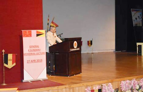 memorial lecture on general's sunderji