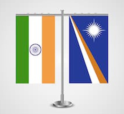 india and marshall islands flag