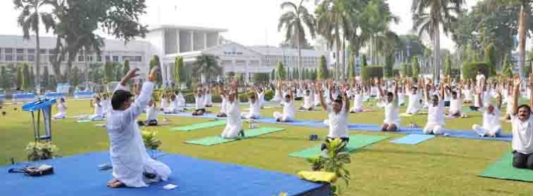 air headquarters allahabad, yoga day