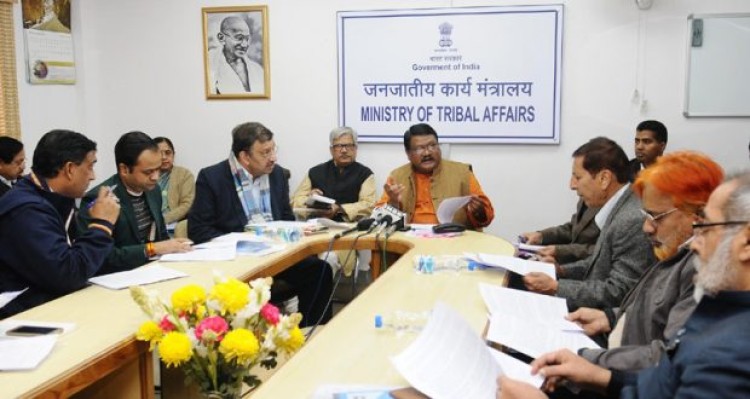 jual oram addressing a press conference on the achievement of his ministry