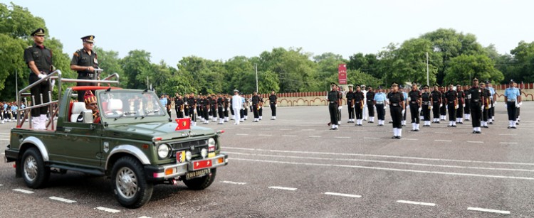 grand ritual parade at the training college of lucknow cantonment