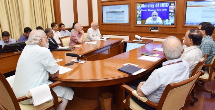 pm narendra modi in the departmental reviews