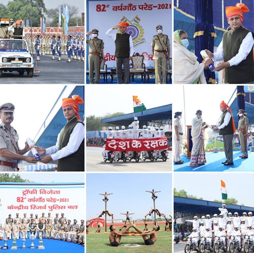 parade on the 82nd crpf anniversary