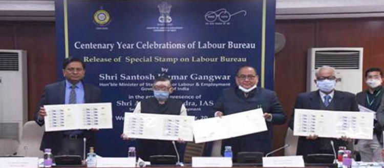 labor minister issues postage stamp on centenary year of labor bureau