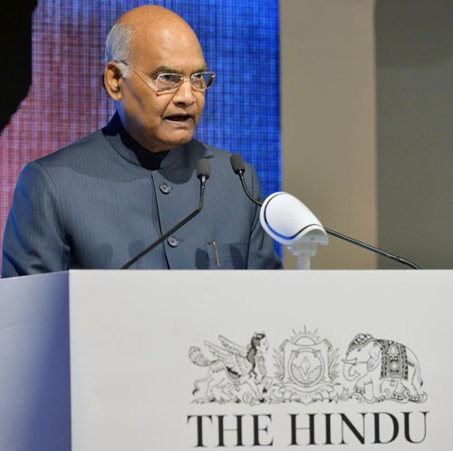 ram nath kovind addressing the annual thought conclave of the hindu