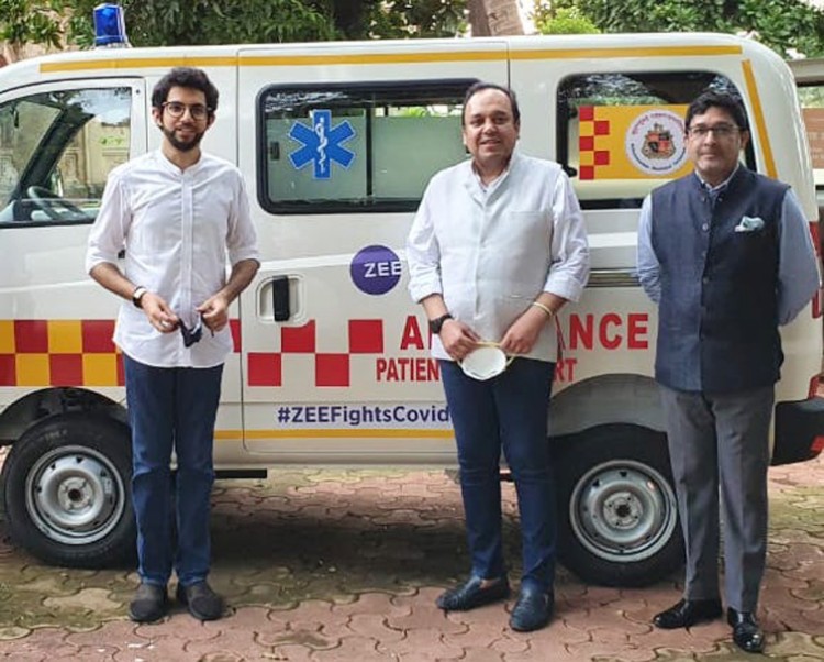 cabinet minister aaditya thackeray and  zee's md & ceo punit goenka