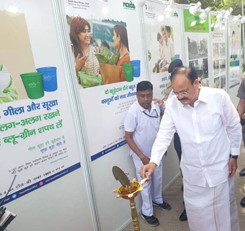 venkaiah naidu started the plants at the source of solid waste in delhi and indore