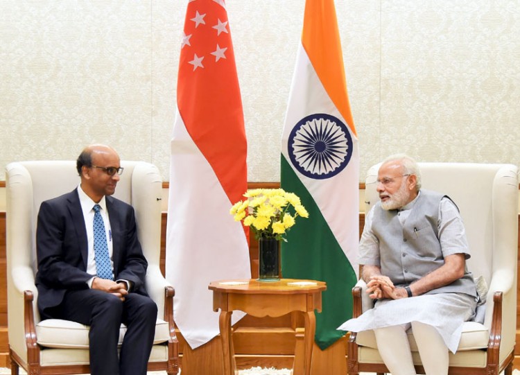 tharman shanmugaratnam calls on the pm narendra modi