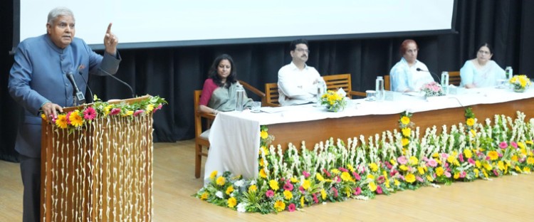 jagdeep dhankhar addressed the at bharati college