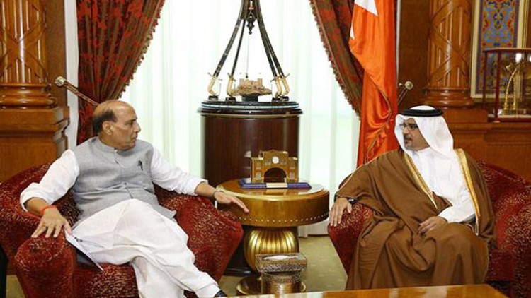 rajnath singh meeting the crown prince of bahrain