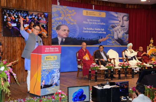 'buddha's middle path-guide for global leadership' conference in mumbai