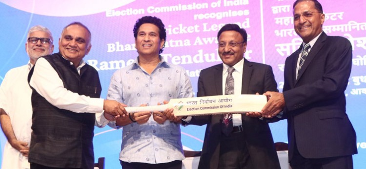 tendulkar became the national icon of the election commission