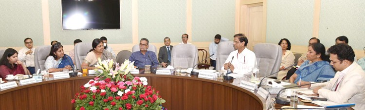 nirmala sitharaman chairing the pre-budget consultation with representatives from social sector