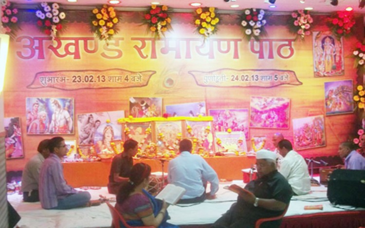 akhand ramayan held at radhe maa bhawan, borivali, mumbai