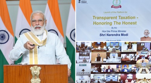 prime minister inaugurates 'transparent taxation-honor of honor' portal