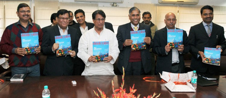 ajit singh releasing the air india’s magazine “shubh yatra”