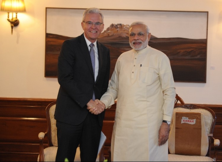 bernhard gerwart and prime minister narendra modi