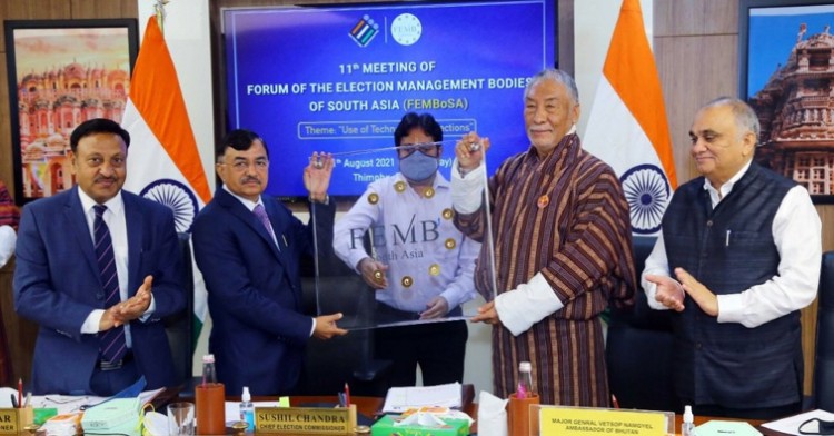 eci hands over chairmanship to bhutan in meeting virtually hosted from thimphu