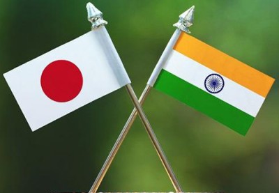 japan and india flag